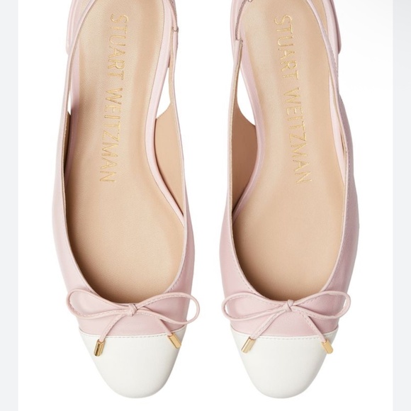 STUART WEITZMAN Darling Two-Tone Pink Ballet Flats Sz 8.5 NIB $455!! - Picture 3 of 4